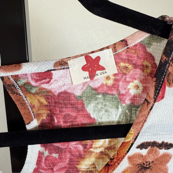 Vintage Rose Plus Size Blouse 3X Pink Red Flowers Soft Stretchy Cottagecore Chic - Picture 7 of 11